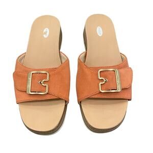 Dr. Scholl's Originalist 2 Slide Sandals  Sz US 10M EU 40 Orange Clay  Leather